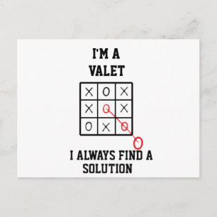 Im A Valet I Always Find A Solution Postcard