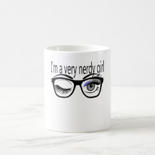 I'm a Very Nerdy Girl with Periwinkle Eye Shadow Coffee Mug