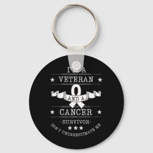 I'm A Veteran And A Cancer Survivor Cancer Awaren Key Ring