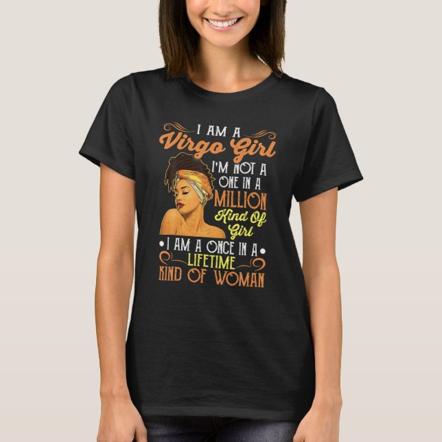 I'm A Virgo Girl Black Women Virgo Girl T-Shirt (Front)