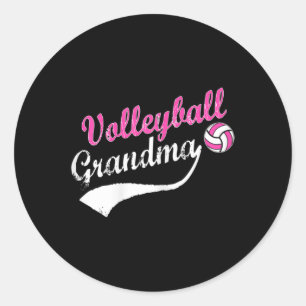 I'm a Volleyball Grandma Classic Round Sticker
