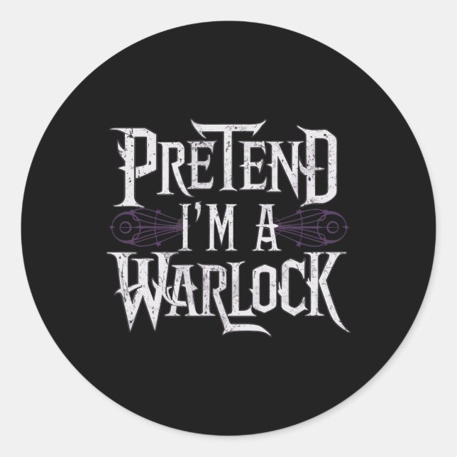 I'm A Warlock  Classic Round Sticker (Front)
