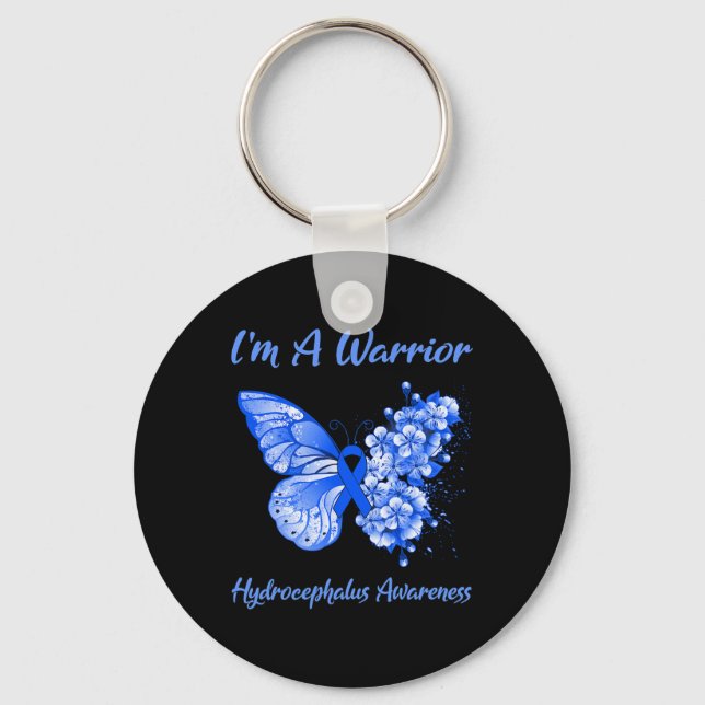 I'm A Warrior Hydrocephalus Awareness  Key Ring (Front)