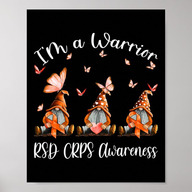 I'm A Warrior Rsd Crps Awareness Gnomes  Poster (Front)