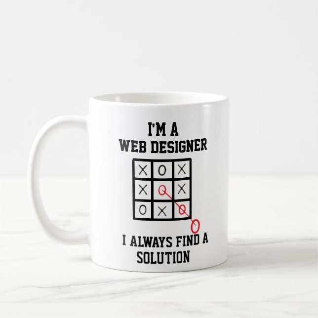 Im A Web Designer I Always Find A Solution Mug (Left)