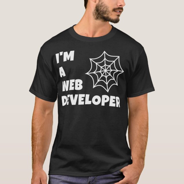 Im a Web Developer Shirt  Halloween Spiderweb Java (Front)