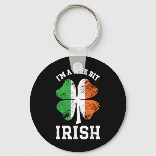 Im A Wee Bit Irish Shirt Men Women Kids St Patrick Key Ring