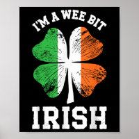 Im A Wee Bit Irish Shirt Men Women Kids St Patrick