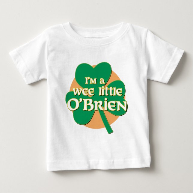 I'm a Wee Little O'Brien Long Sleeve Infant Tshirt (Front)