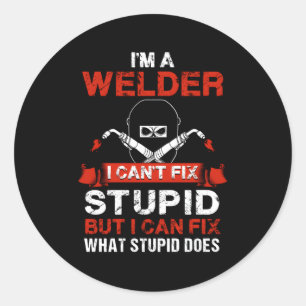 Im A Welder Welding Wedding Supplies For Dad Classic Round Sticker