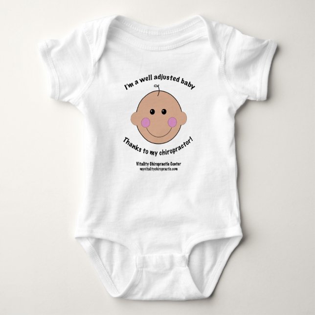 I'm a well adjusted baby! baby bodysuit (Front)