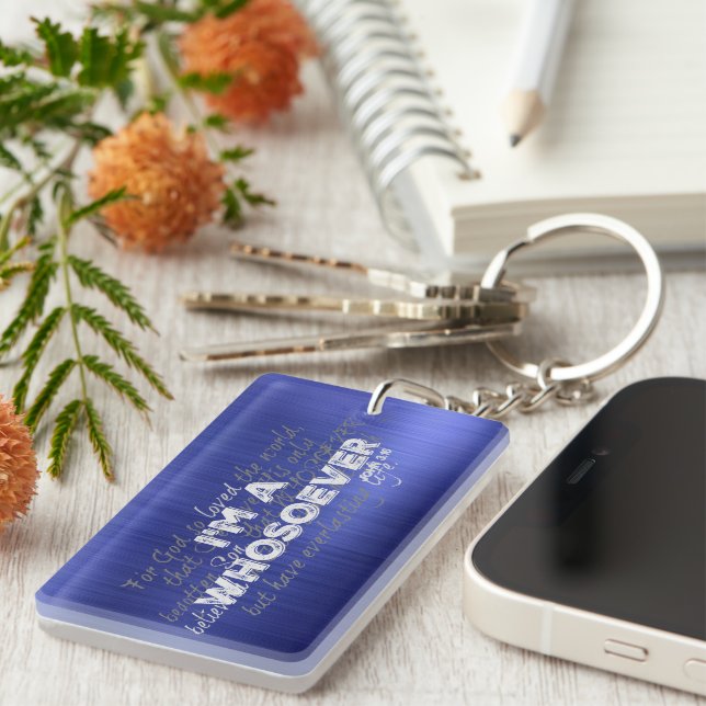I'm a Whosoever John 3.16 Bible Verse Key Ring (Front Right)