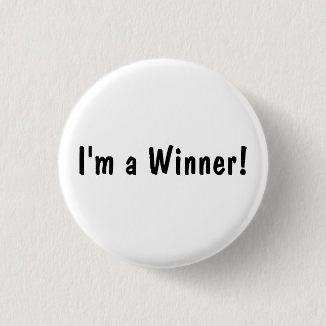 I'm a Winner! 3 Cm Round Badge (Front)