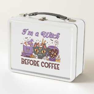 I'm A Witch Before Coffee - Coffee Lover Metal Lunch Box