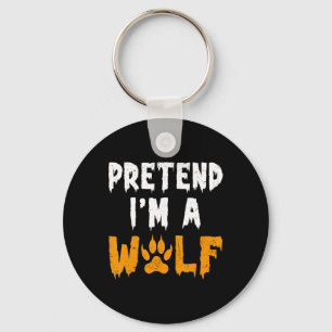 I'm A Wolf Funny Lazy Halloween Costume Key Ring