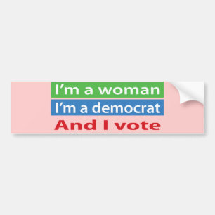 I'm a Woman and I Vote! Bumper Sticker