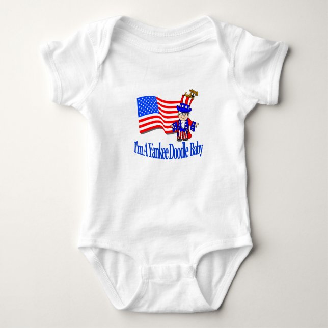 I'm A Yankee Doodle Baby Baby Bodysuit (Front)