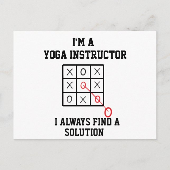 Im A Yoga Instructor I Always Find A Solution Postcard (Front)