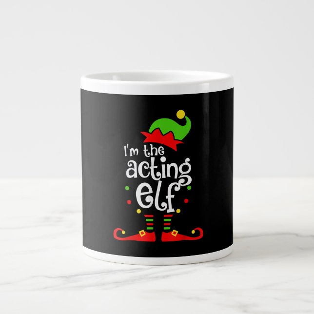 I'm Acting Elf Xmas Family Friend Christmas Large Coffee Mug (Front)
