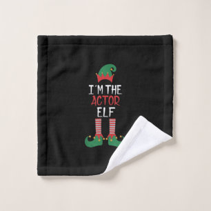 Im Actor Elf - Family Matching Christmas Wash Cloth