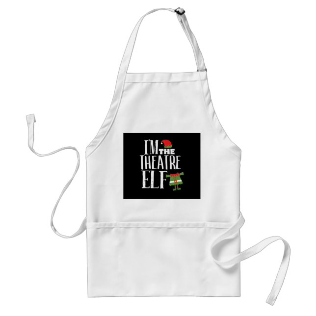 Im Actres Elf Matching Acting Crew Fun Christmas Standard Apron (Front)