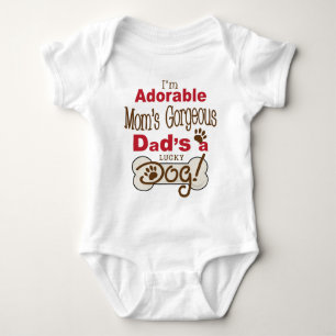 I'm Adorable Mum's Gorgeous Dad's a Lucky Dog! Baby Bodysuit