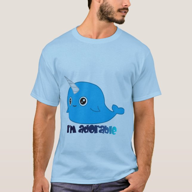 I'm adorable Narwhal men tee (Front)