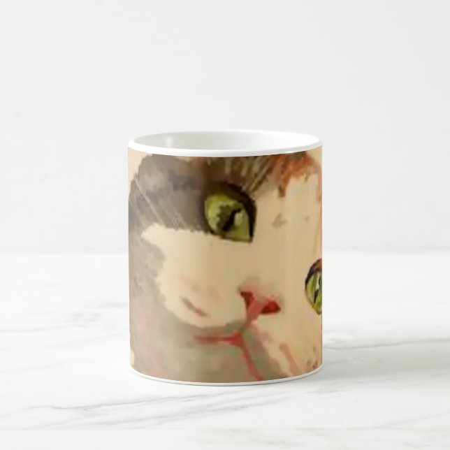I'm All Ears: Calico Cat Portrait Coffee Mug (Center)