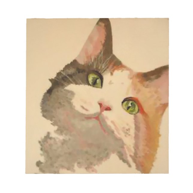 I'm All Ears: Calico Cat Portrait Notepad (Front)