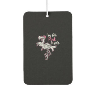 Im All Pink Inside Funny Halloween Flamingo Gift Car Air Freshener