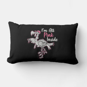 Im All Pink Inside Funny Halloween Flamingo Gift Lumbar Cushion