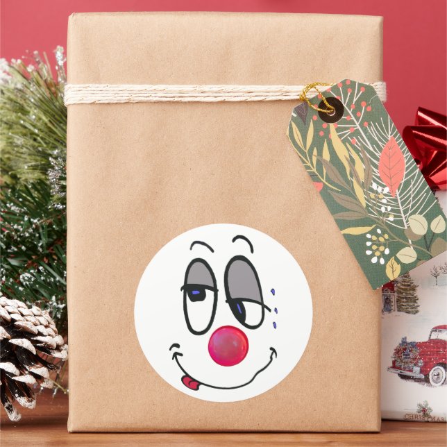 I'm all Smiles. Classic Round Sticker (Holiday)
