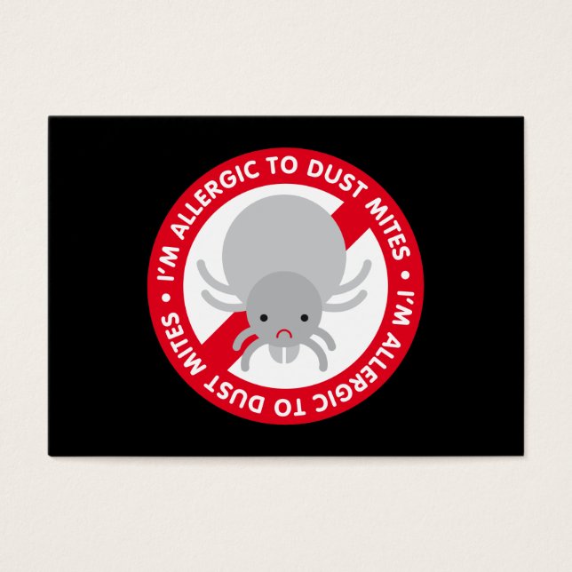 I'm allergic to dust mites! bookmark (Front)