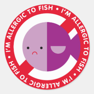 I'm allergic to fish! classic round sticker