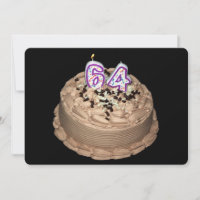 I'm almost 64... Birthday Invitation Card