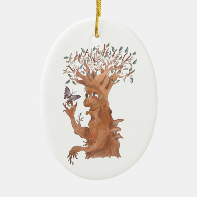 I'm Always Happy to Make a New Friend! Ceramic Ornament (Front)