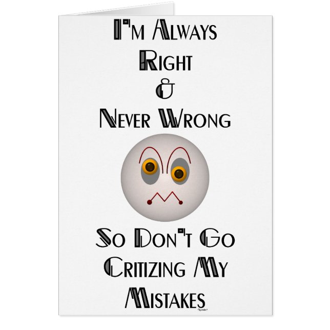 I'm Always Right (Front)