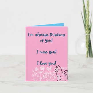 I'm Always Thinking Of You - Folded Greeting Card