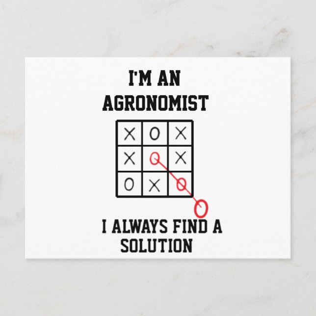 Im An Agronomist I Always Find A Solution   Postcard (Front)