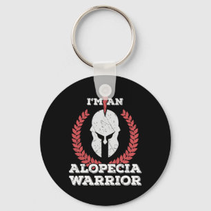 I'm an Alopecia Warrior Alopecia Areata Awareness Key Ring