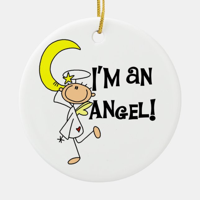 I'm an Angel T-shirts and Gifts Ceramic Ornament (Front)