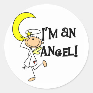 I'm an Angel T-shirts and Gifts Classic Round Sticker