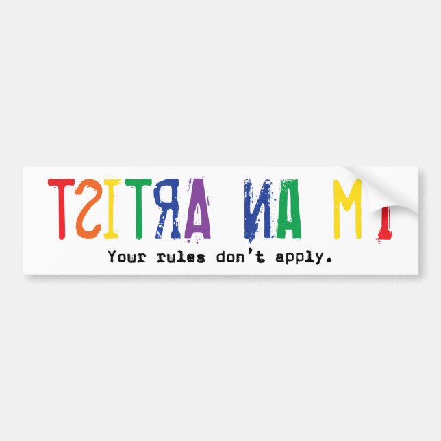 I'm An Artist (bumper sticker) Bumper Sticker (Front)