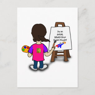 I'm an artist colorful illustration postcard