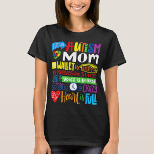 I'm an Autism Mum Wallet Empty Proud Autism Mother T-Shirt