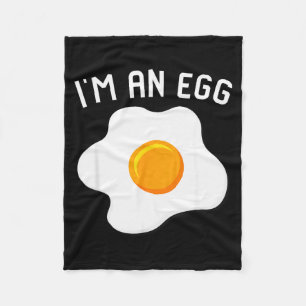 I'm An Egg Costume Funny Halloween Present Fried E Fleece Blanket