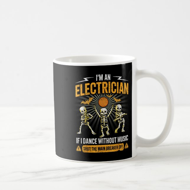 Im An Electrician - Skeleton Halloween Costume Fun Coffee Mug (Right)