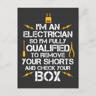 I'm An Electrician So I'm fully qualified Postcard