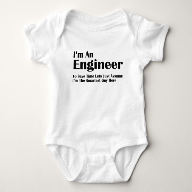 i'm an engineer baby bodysuit (Front)
