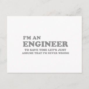 I'm an Engineer Postcard